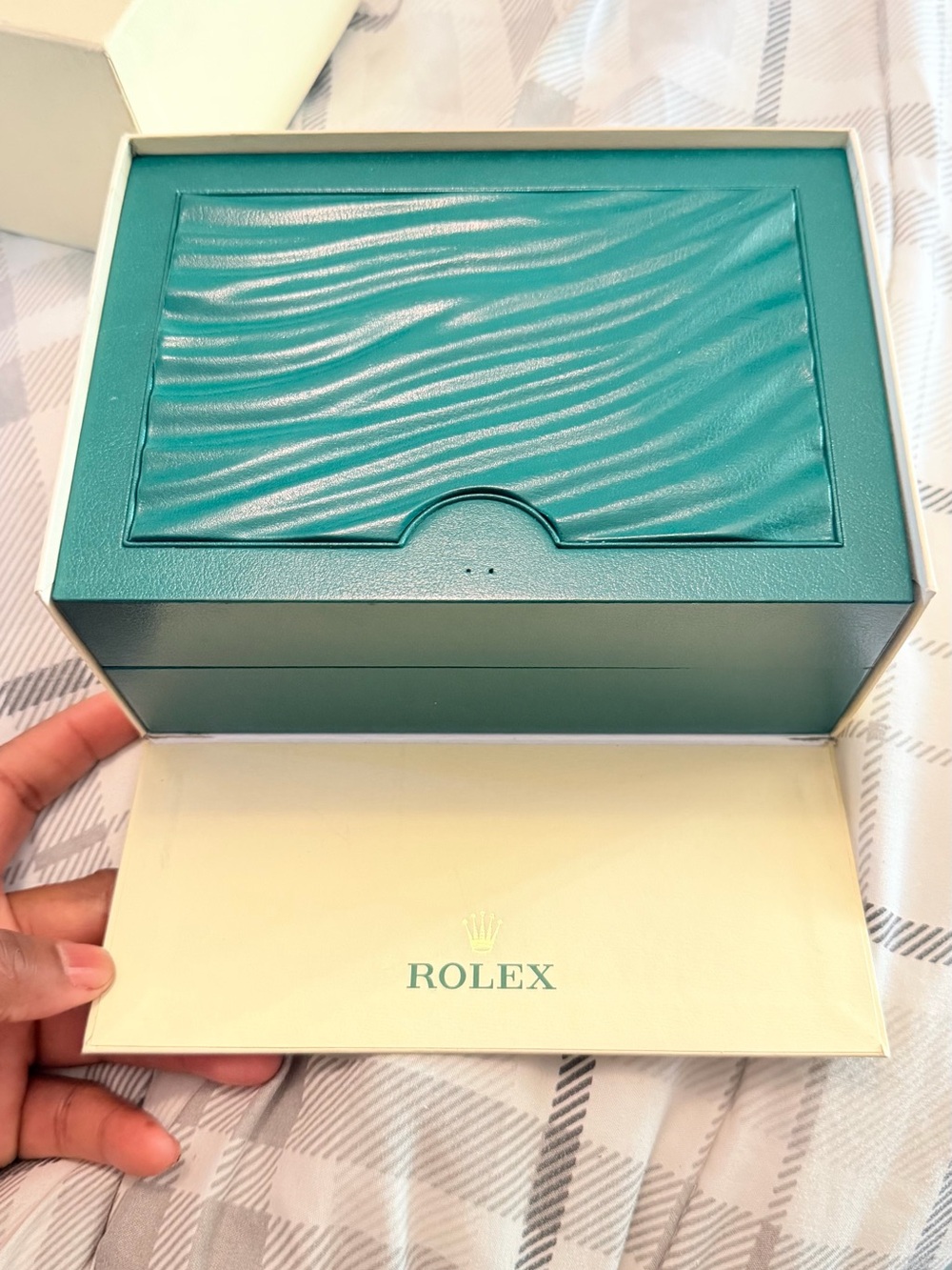 Authentic Rolex Teal Green Presentation Watch Box
